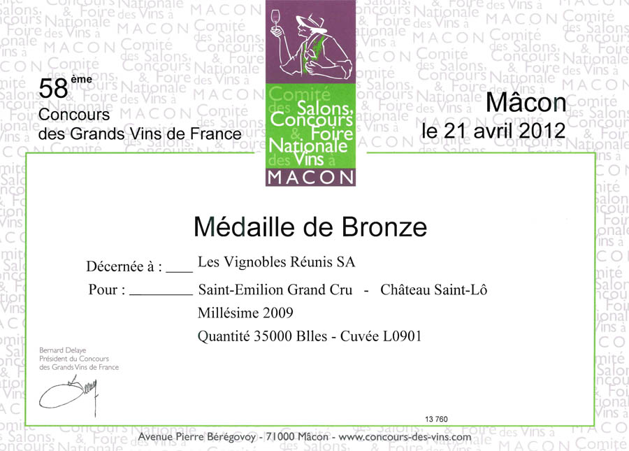 attestation medaille bronze macon 2012