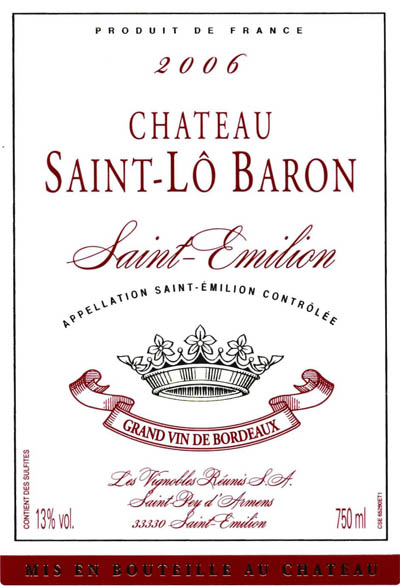 Chateau Saint Lo Vins De Saint Emilion Terroirs Et Etiquettes