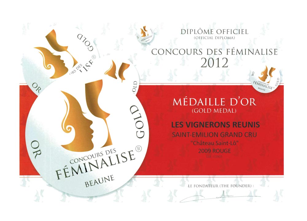 attestation medaille or feminalise 2012